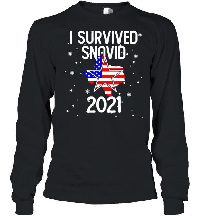 Texas American I survived snovid 2021 shirt Long Sleeved T-shirt