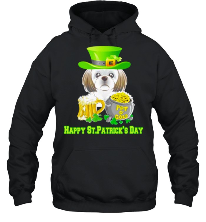 Love Shihtzu Happy St Patricks Day shirt Unisex Hoodie