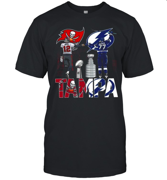 Tampa Sports With Brady Tampa Bay Buccaneers Vs Hedman Tampa Lightning 2021 Cup Champions shirt