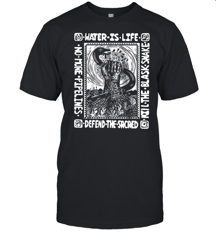 Water Is Life Kill The Blask Snake Defend The Sacaed shirt