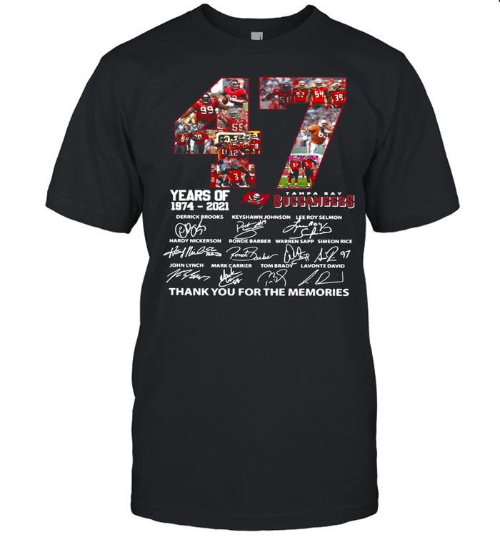 47 Year Of 1974-2021 Thank You For The Memories Signature shirt