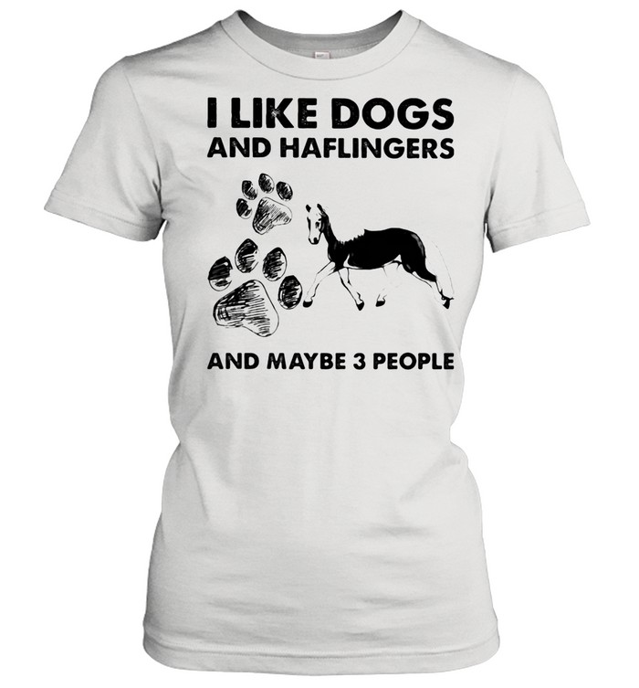 I Like Dogs And Haflingers And Maybe Three People shirt Classic Women's T-shirt