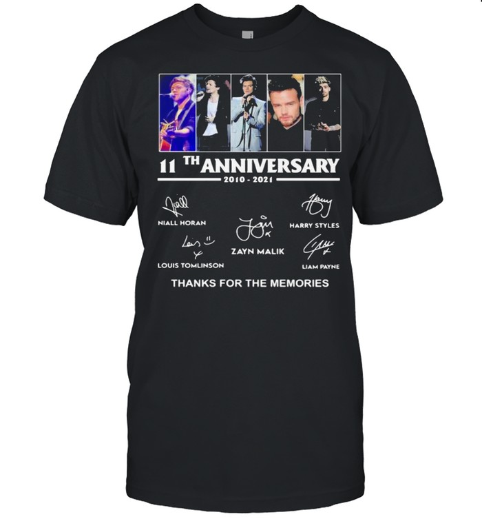 11th Anniversary One Direction Thank You For The Memories shirt