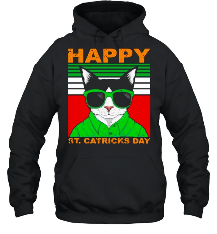 Cat Happy St Catricks Day vintage shirt Unisex Hoodie