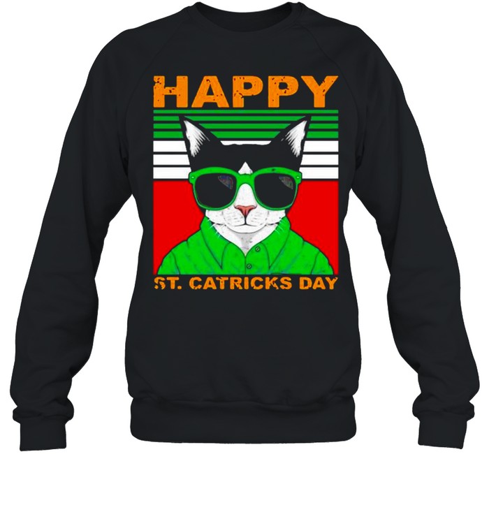 Cat Happy St Catricks Day vintage shirt Unisex Sweatshirt