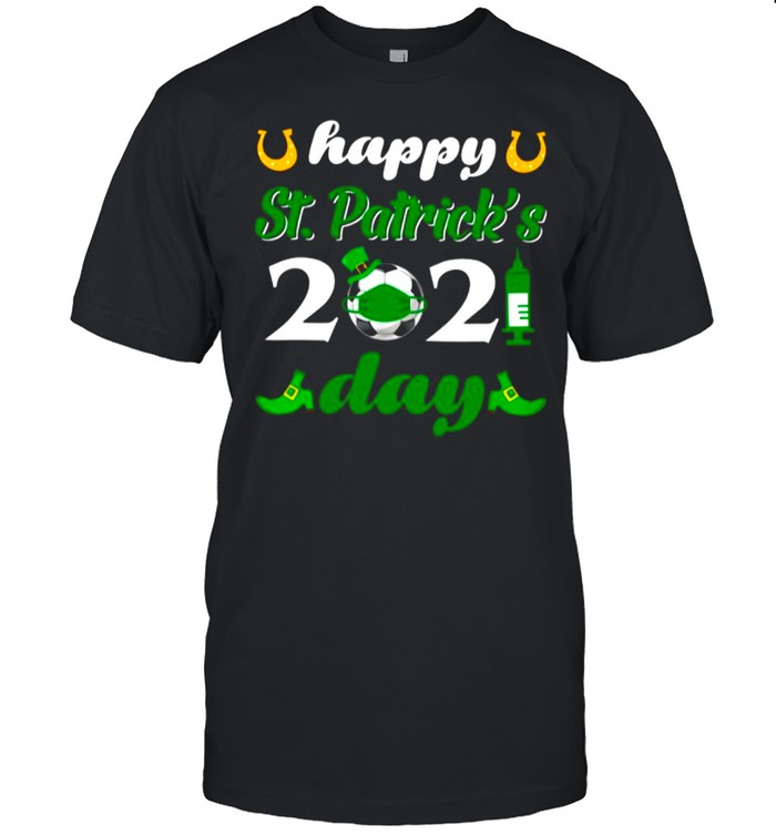 Happy St Patricks Day 2021 Soccer Face Mask With Covid19 shirt