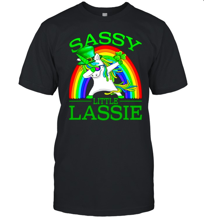 Sassy Little Lassie Unicorn Dabbing St. Patrick’s Day shirt