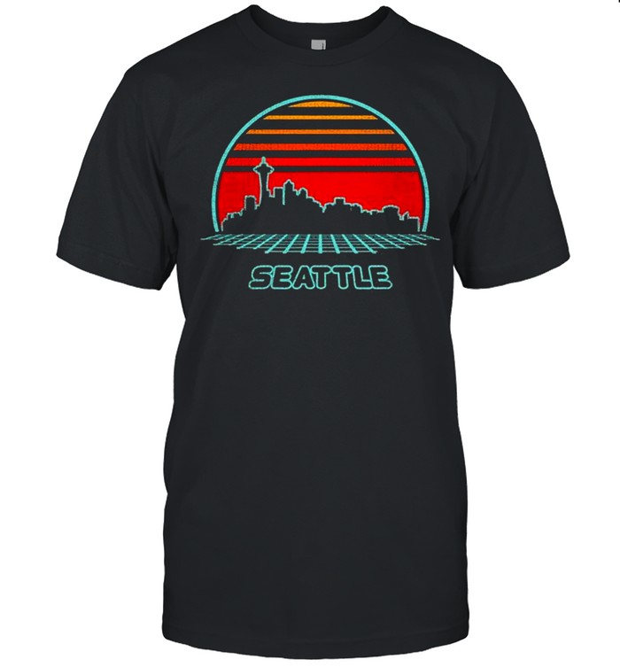 Seattle City Skyline Retro 80S Style Souvenir Vintage shirt