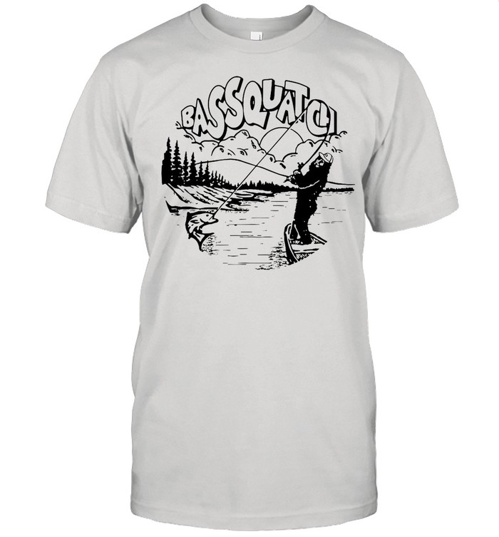 Bassquatch Funny Bass Fishing Bigfoot On The Lake shirt