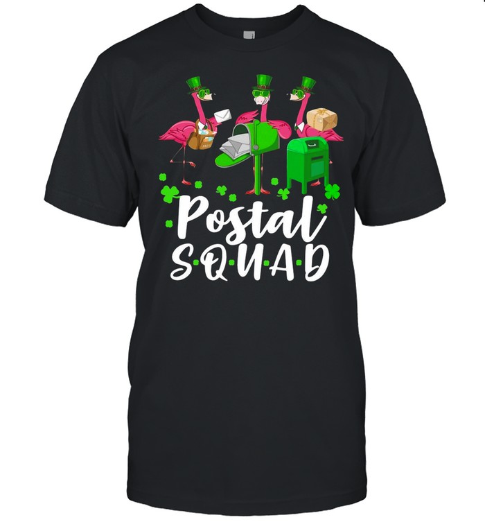 Flamingo Postal Squad St Patrick’s Day shirt
