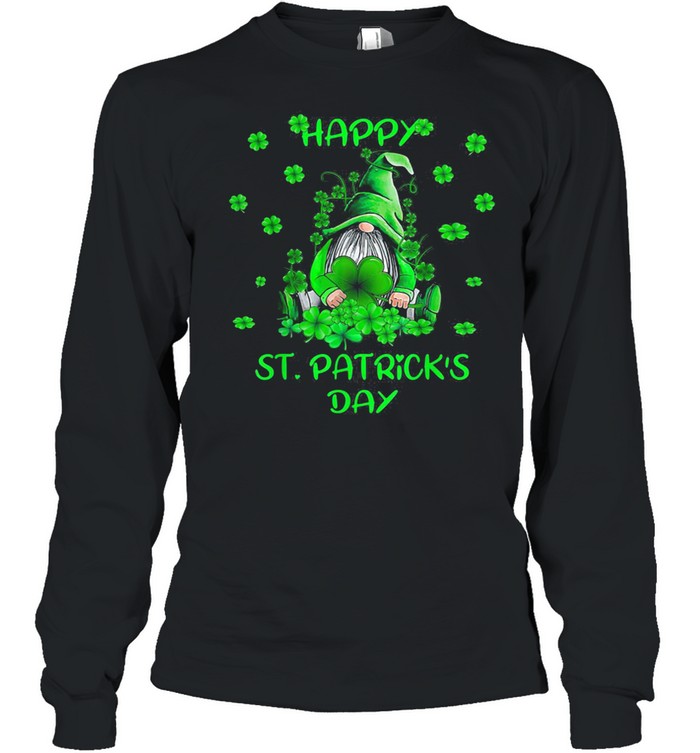 Green Gnome Happy St Patrick’s Day Long Sleeved T-shirt