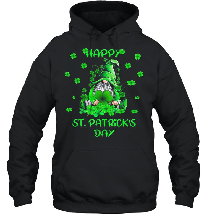 Green Gnome Happy St Patrick’s Day Unisex Hoodie