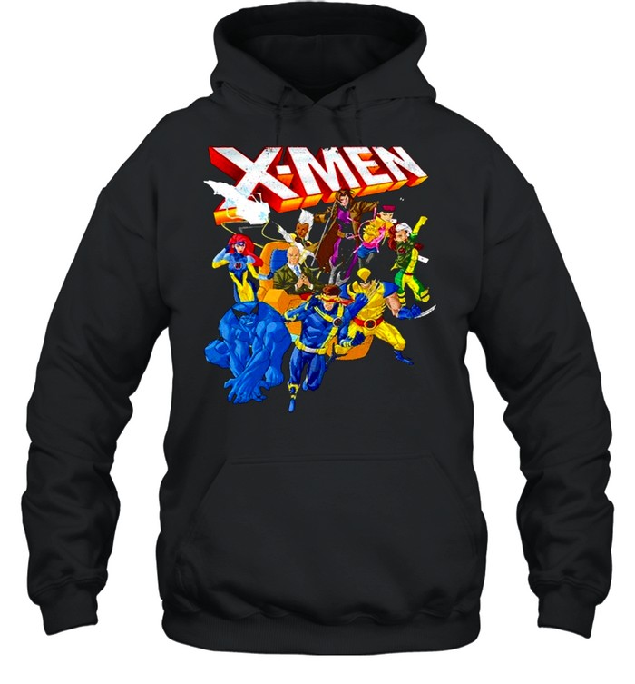 Marvel X-Men Vintage Group Shot Logo shirt Unisex Hoodie