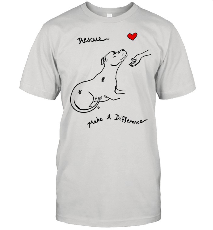 Pitbull Dog Rescue Make A Difference shirt