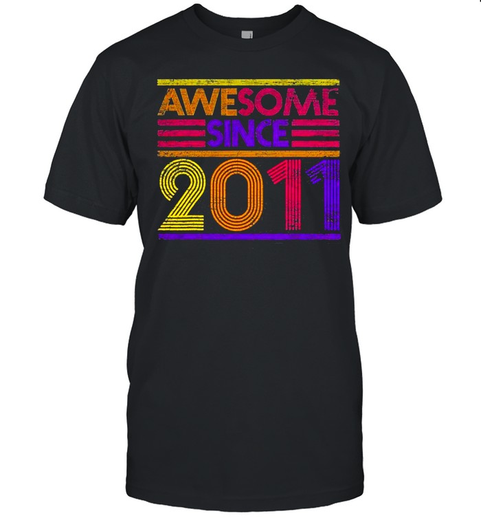 10Th Birthday Gifts Boys Girls Awesome Since 2011 Shirt
