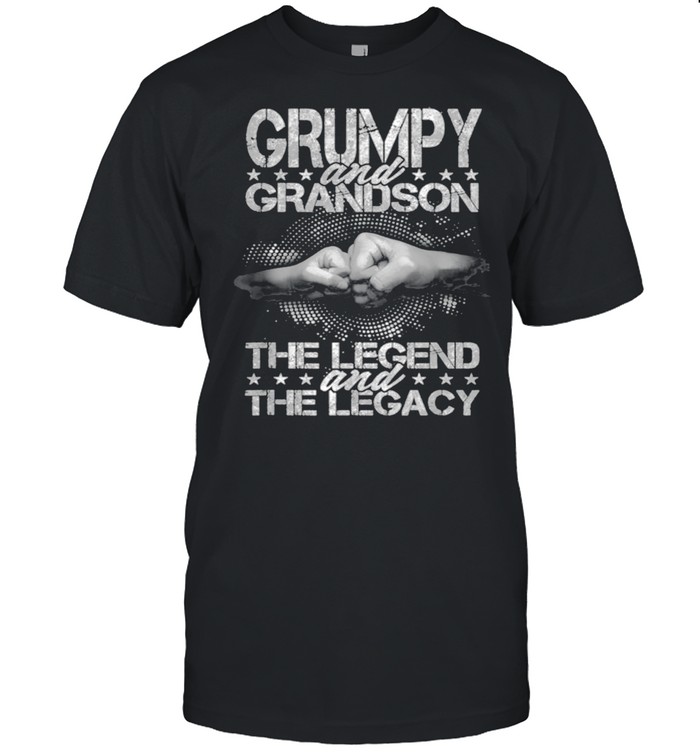 Grumpy And Grandson The Legend And The Legacy Father’s Day Tee Shirt