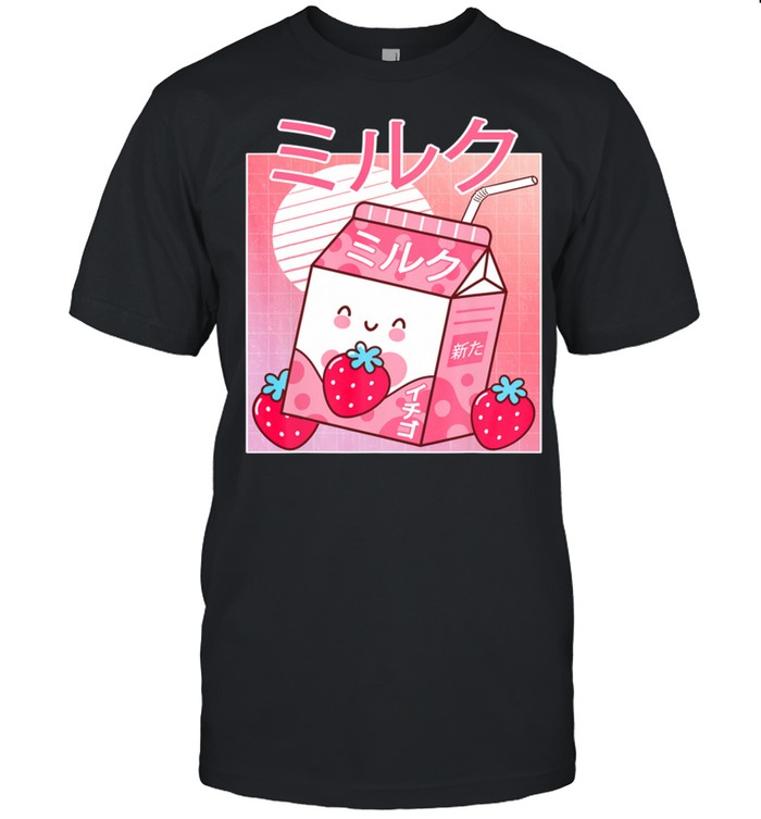 Japanese Kawaii Strawberry Milk Shake Carton Retro shirt