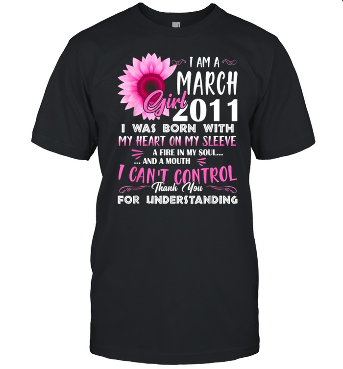 March Girl 2011 10th Birthday Gift 10 Years Old Tee Shirt