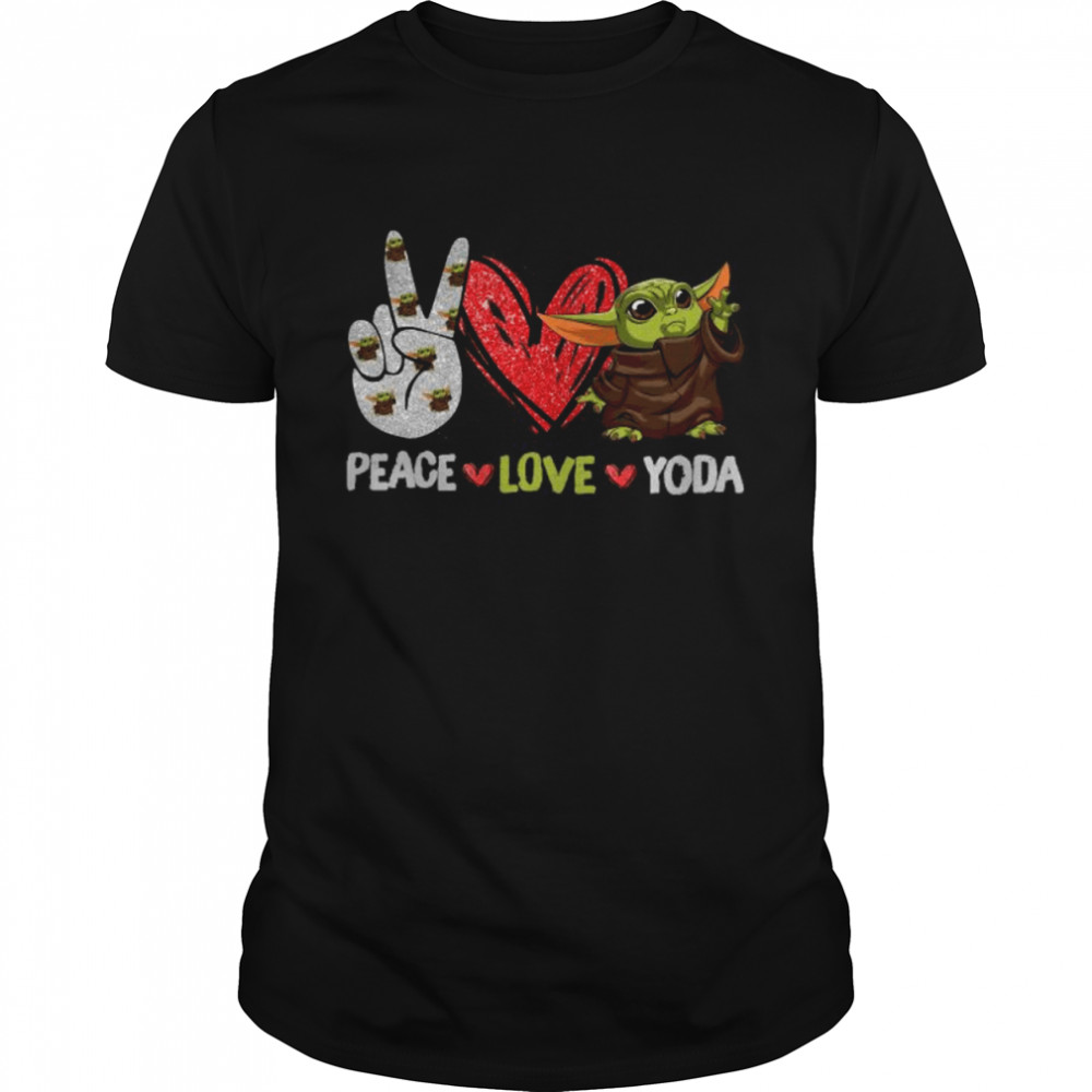 Peace Love Baby Yoda Shirt