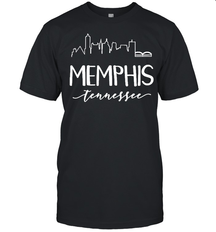 Downtown Memphis Tennessee City Skyline Calligraphy Shirt