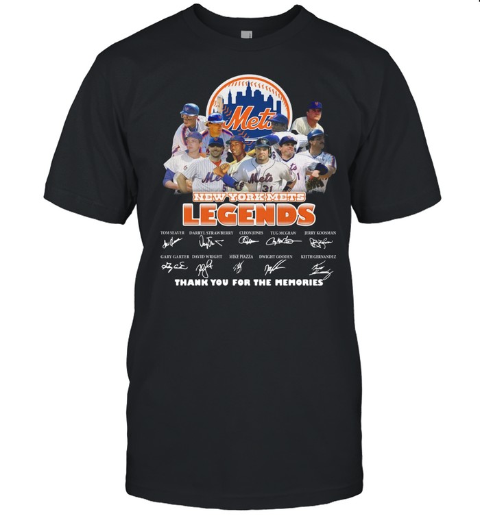 Met New York Mets Legends Thank You For The Memories Signatures Shirt