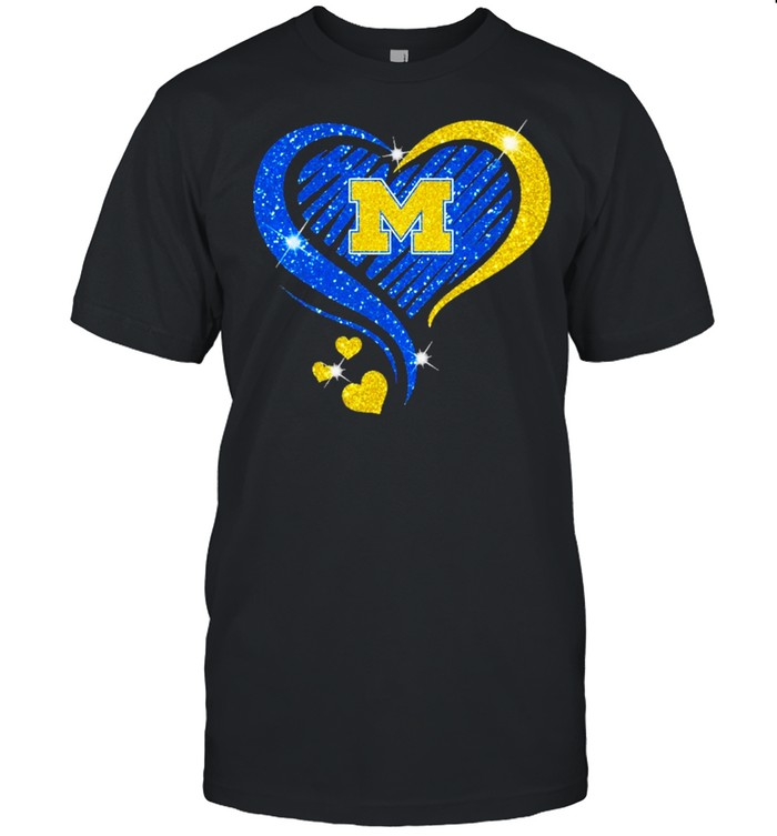 Michigan Wolverines Football Heart Diamond Shirt