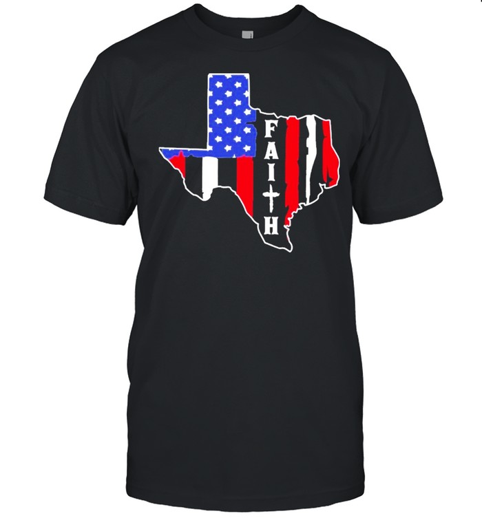 Texas faith American flag shirt