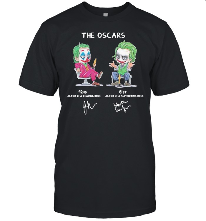 Joker The Oscars 92nd 81st Actor In A Leading Role Signatures T-shirt