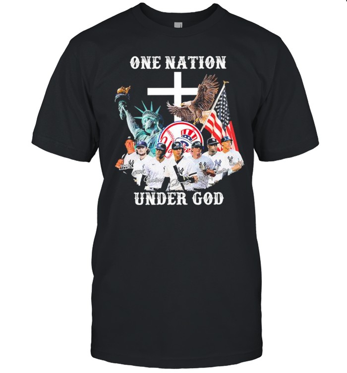New York Yankees One Nation Under God Signatures Shirt