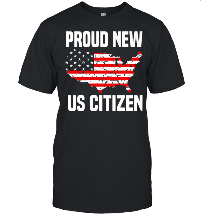 Proud new US citizen Red line flag shirt