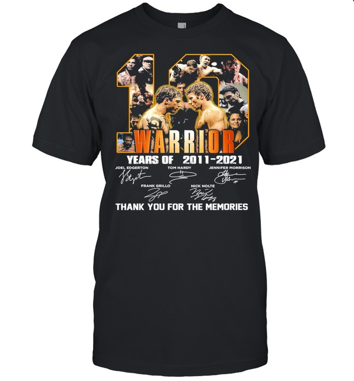 10 Warrior Years Of 2011 2021 Signatures Thank You For The Memories Shirt