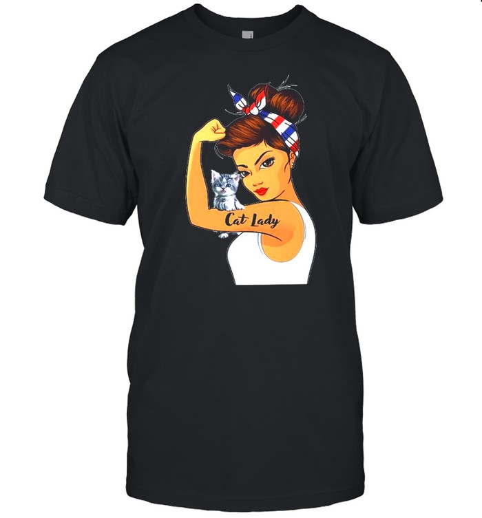 Strong Girl With Cat Lady shirt