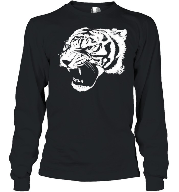Tiger Face Art Graphic Great  Long Sleeved T-shirt