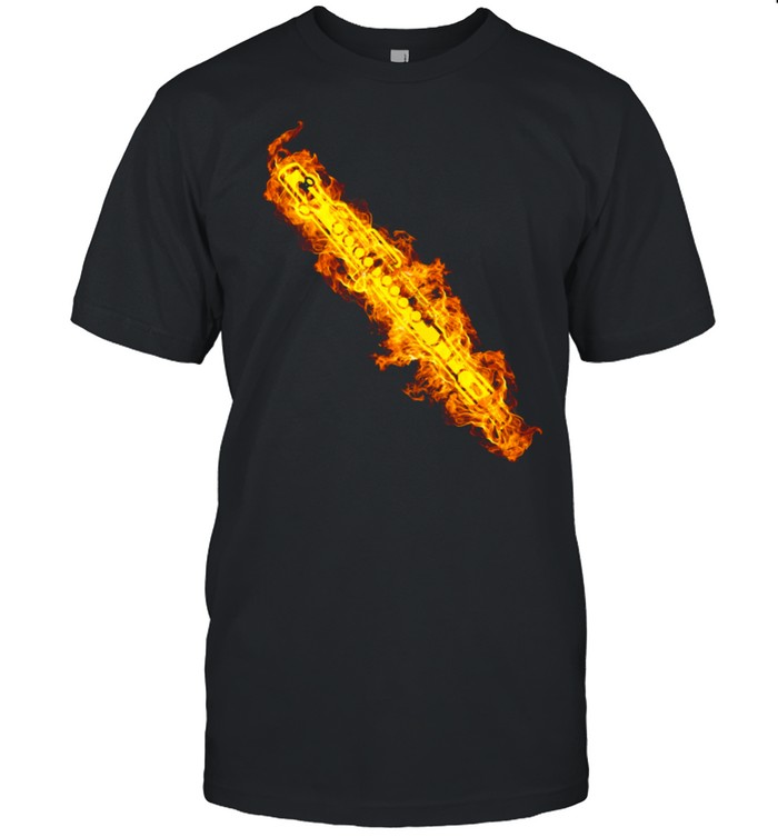 Transverse Flute On Fire Flute shirt