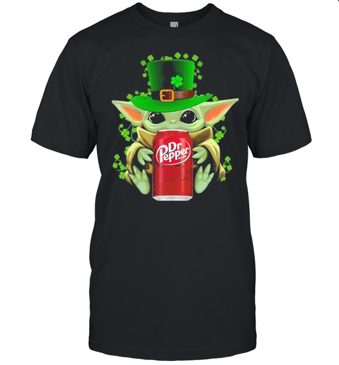 Baby Yoda Hug Dr Pepper Irish Patricks Day Shirt