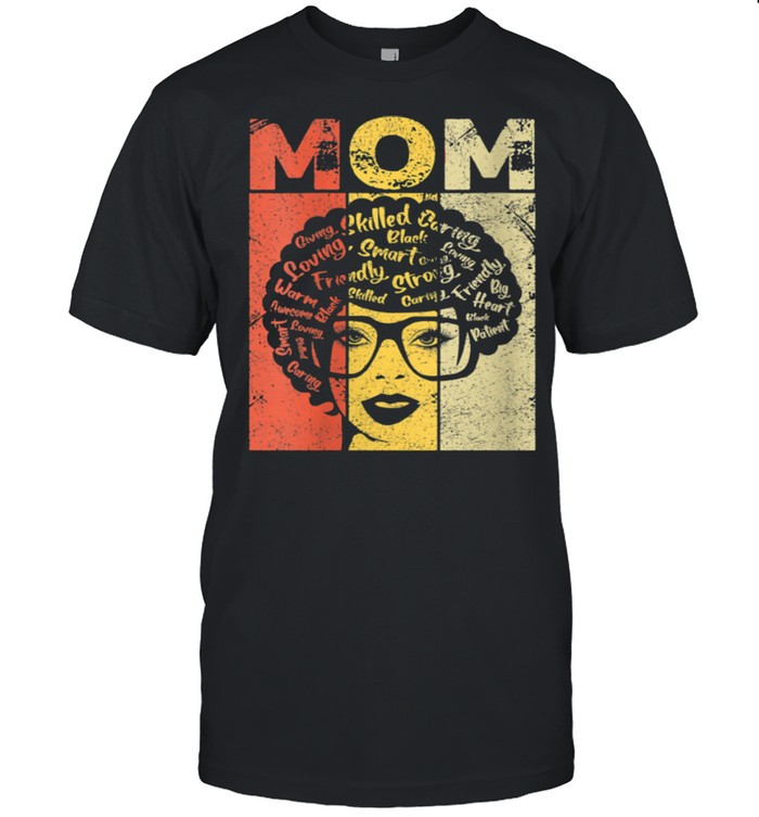 Black Mom Afro Retro Black History Month shirt