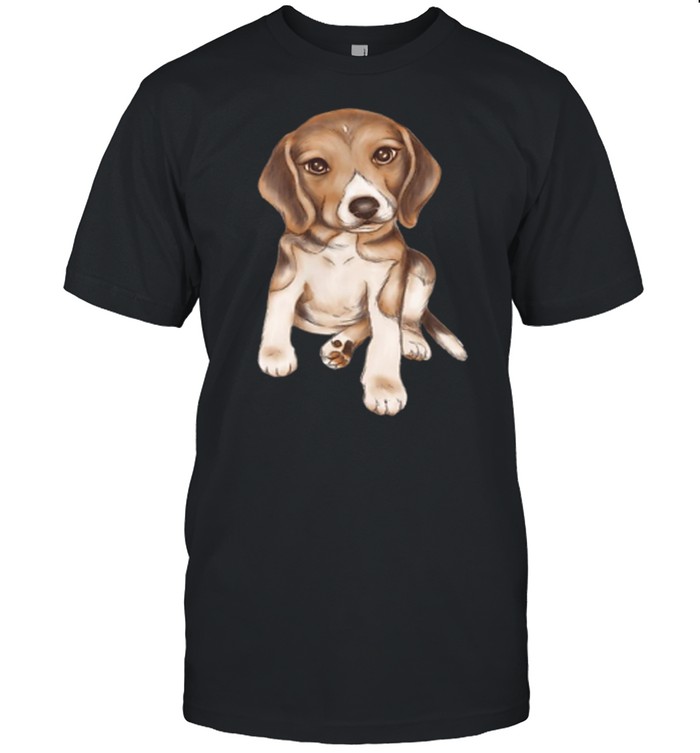Beagle dog breed puppy art shirt