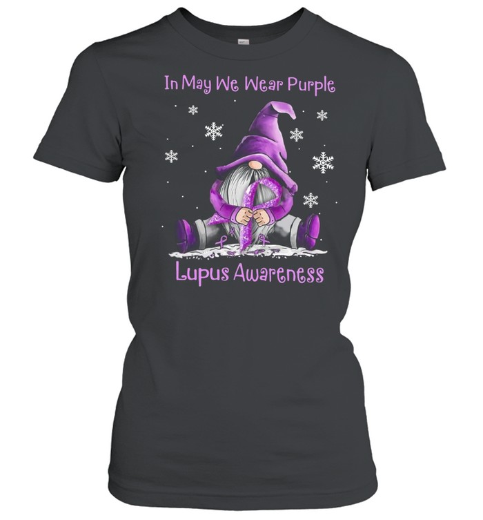Gnome I May We Wear Purple Lupus Awareness shirt Classic Women's T-shirt