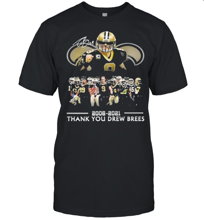 Drew Brees Legend New Orleans Saints Thanks For The Memories Signature Shirt