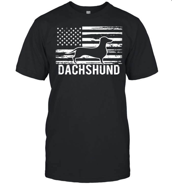 Dachshund Owner & US flag US Dachsie Mom Dog shirt