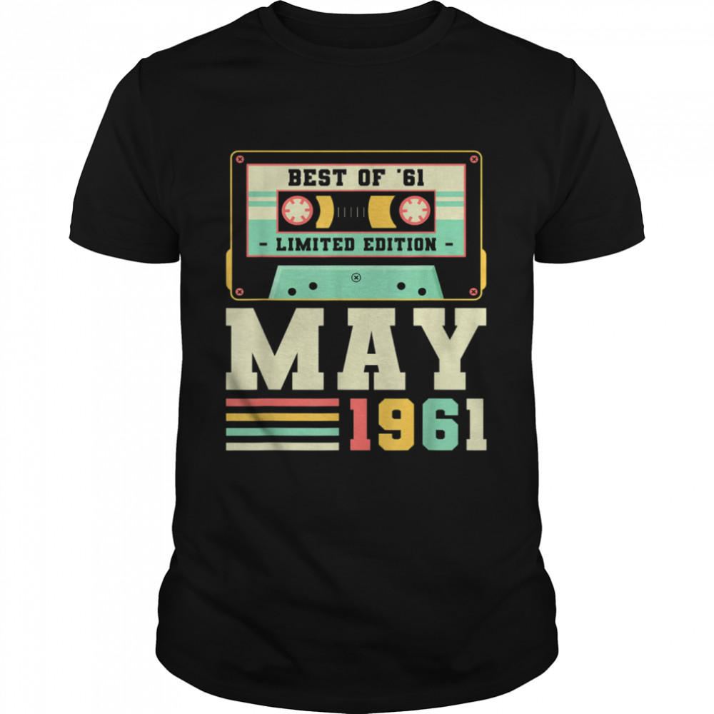 60th birthday may vintage 1961 years saying shirt