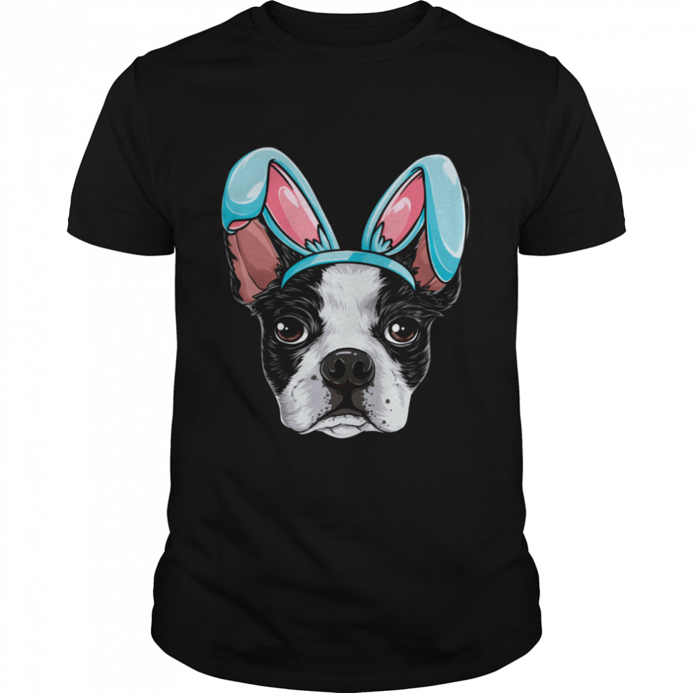 Boston Terrier Easter Bunny Ears Dog shirt