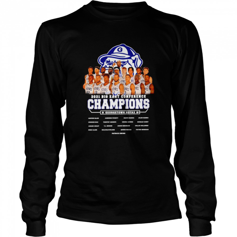 Gonzaga Bulldogs 2021 Big East conference champions Georgetown hoyas shirt Long Sleeved T-shirt