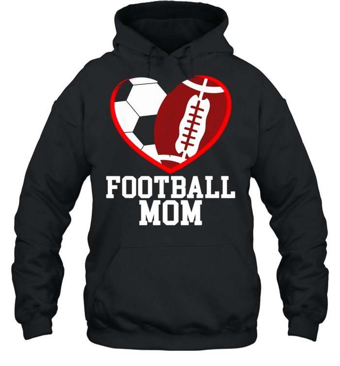 Soccer Mom Football Baller Heart Shape Unisex Hoodie