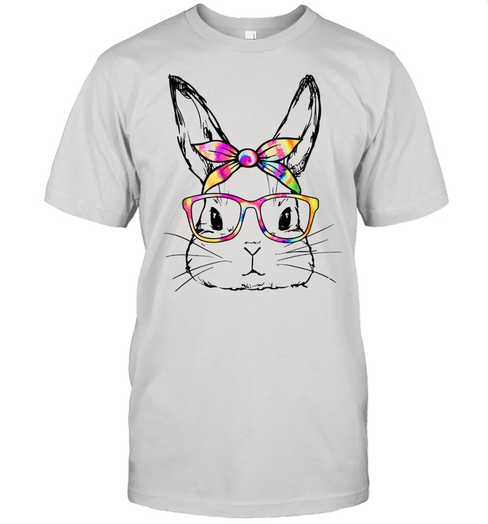 Bunny Face Tie Dye Glasses Easter Day Shirt