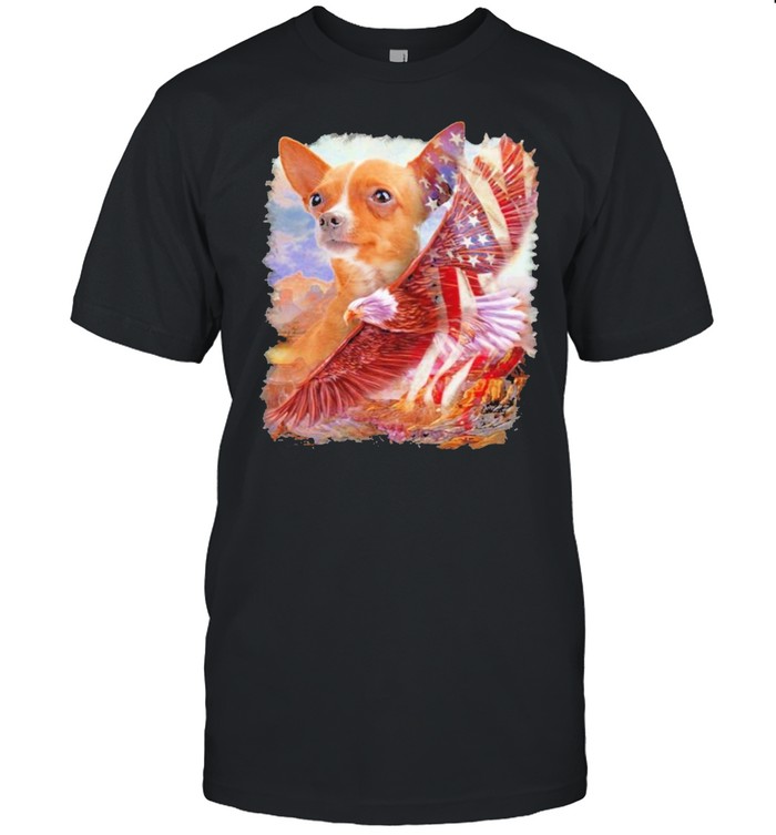 Eagle Chihuahua American Wings Happy 4th Of July Shirt