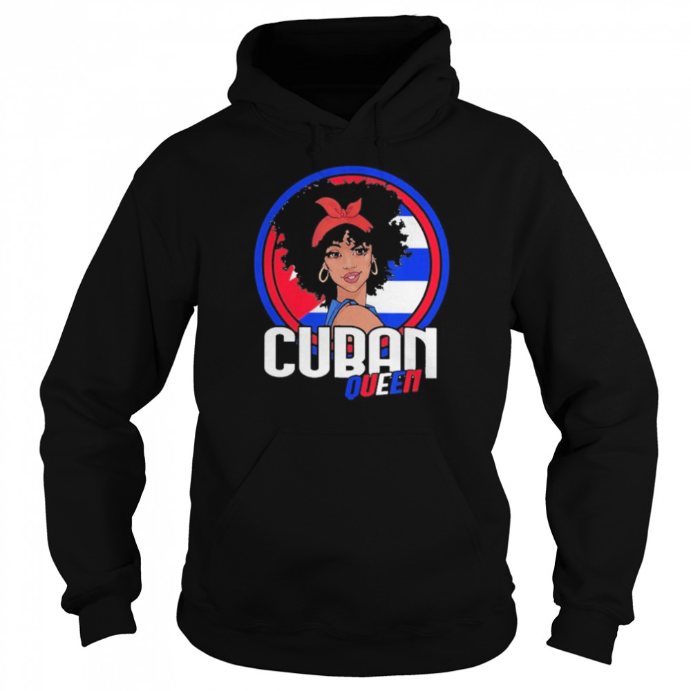 Black Women Cuban Queen With Patria Y Vida Cuba Libre shirt Unisex Hoodie