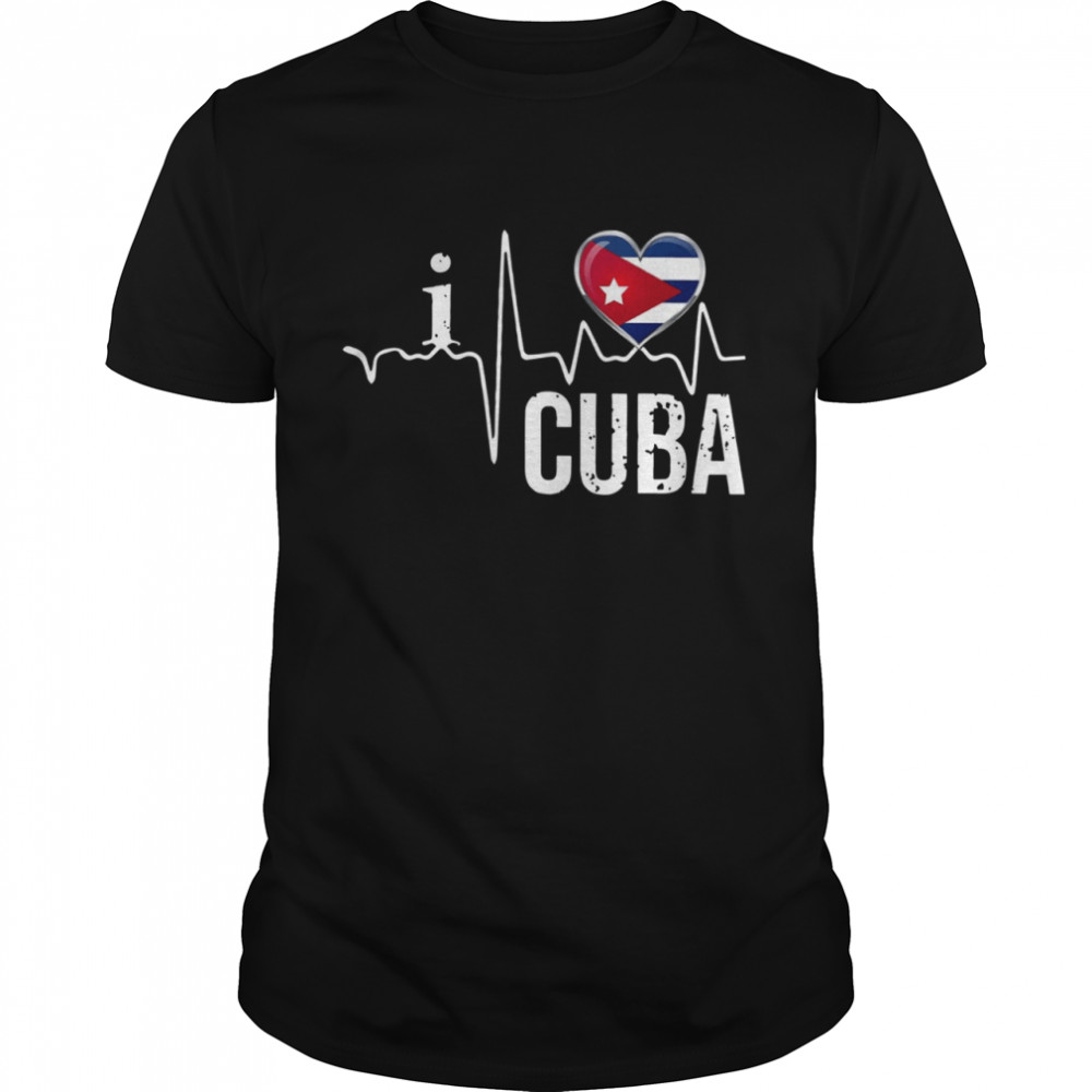I Love Patria Y Vida Cuba Libre Heartbeat shirt