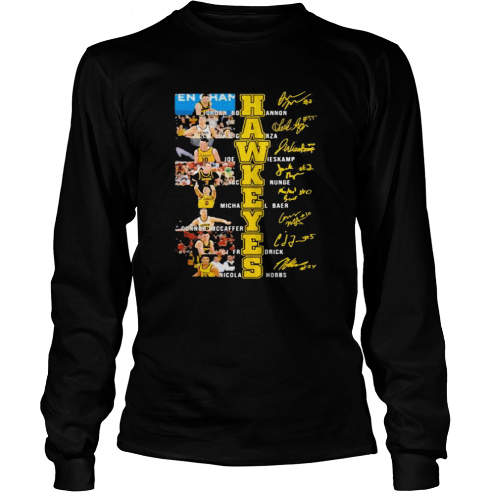 Name And Signature Player Team Hawkeyes Long Sleeved T-shirt