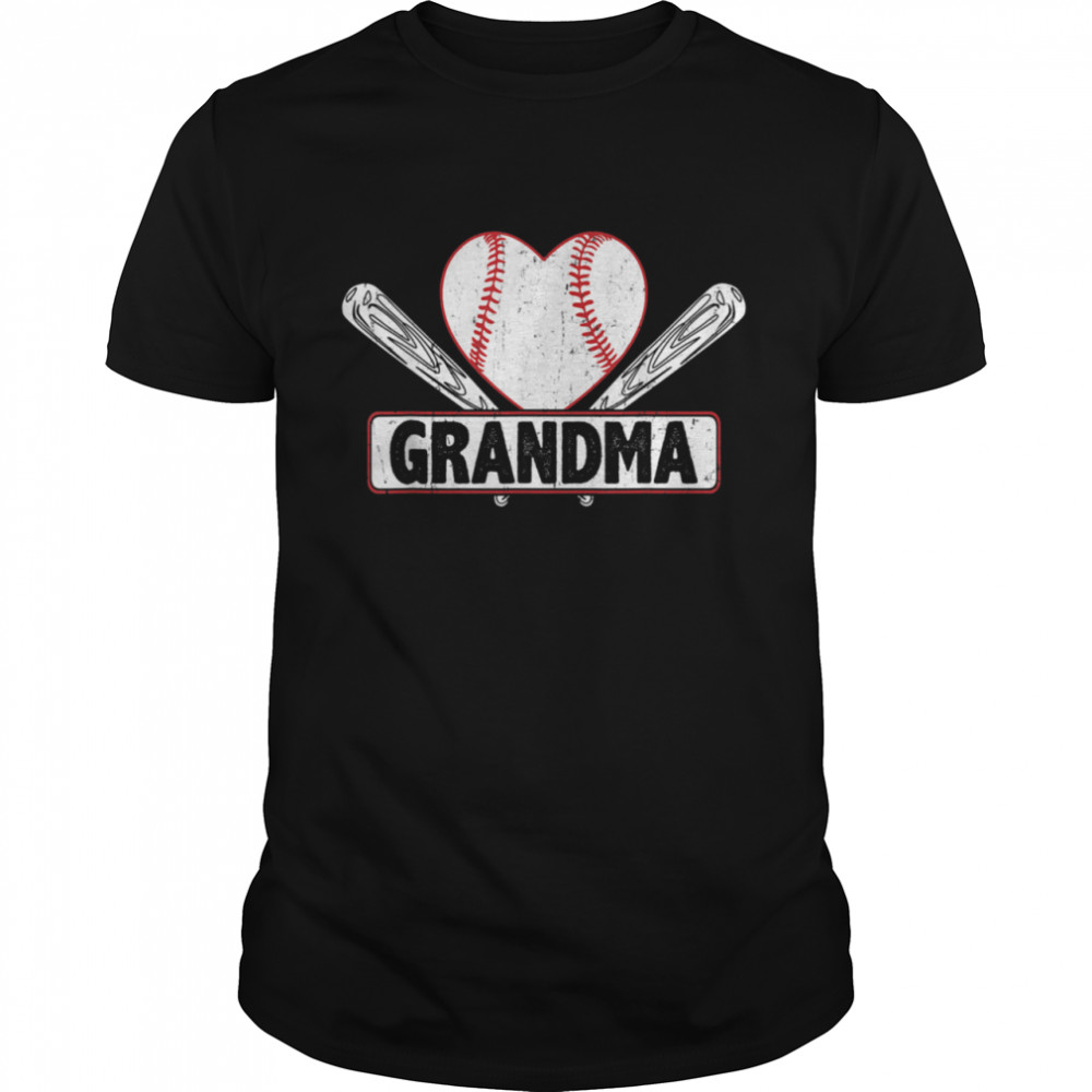 Baseball Grandma Matching Family Softball Baseball Shirt